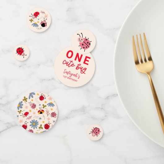 Een Schattige Bug Ladybug verjaardagsfeestje Confetti (Groep)