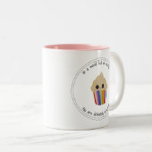 Een Schattige cupcake two-tone koffie Mok (Voorkant rechts)