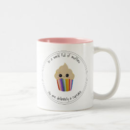 Een Schattige cupcake two-tone koffie Mok