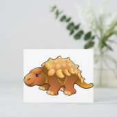 Een schattige dinosaurus briefkaart (Staand voorkant)