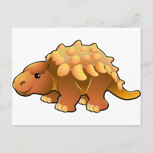Een schattige dinosaurus briefkaart (Voorkant)