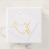 Een schattige dolfijn bedankjes labels (Met doos)