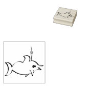 Een schattige dolfijn rubberstempel (Gestempeld)