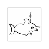 Een schattige dolfijn rubberstempel (Afrduk)