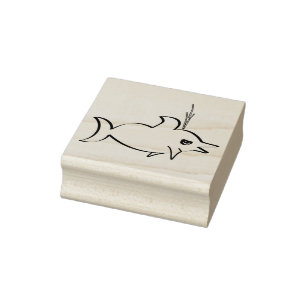 Een schattige dolfijn rubberstempel