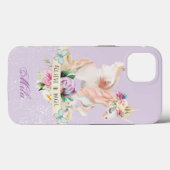 Een schattige eenhoorn met jouw naam erop Case-Mate iPhone case (Achterkant (horizontaal))