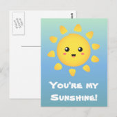 Een schattige en gelukkige zon die helder rondschi briefkaart (Voorkant / Achterkant)
