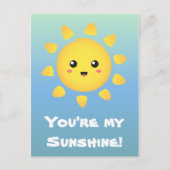Een schattige en gelukkige zon die helder rondschi briefkaart (Voorkant)