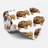 Een schattige en vriendelijke schildpad stropdas (Opgerold)