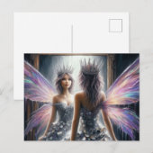 Een schattige fee die in de spiegel kijkt briefkaart (Voorkant / Achterkant)