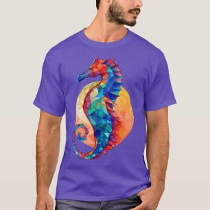 Een Schattige geometrisch zeepaardje T-shirt