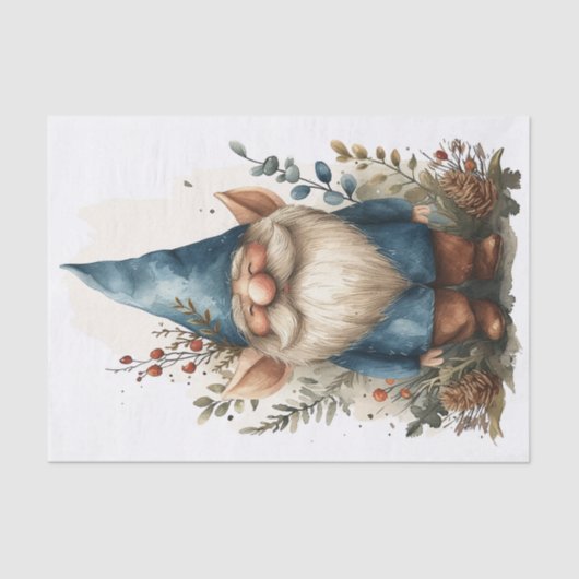 Een Schattige gnoom Tissuepapier (Voorkant)