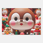 Een schattige hamster in cartoon-stijl inpakpapier vel (Voorkant 3)