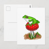 Een schattige Hand getrokken kikker op een grillig Briefkaart (Voorkant / Achterkant)
