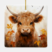 Een Schattige Highland Koe Series Design 1 Keramisch Ornament (Achterkant)