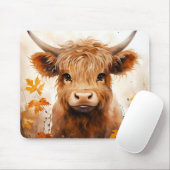 Een Schattige Highland Koe Series Design 1 Muismat (Met muis)
