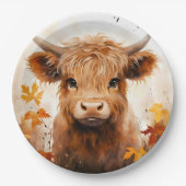 Een Schattige Highland Koe Series Design 1 Papieren Bordje (Voorkant)