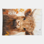 Een Schattige Highland Koe Series Design 1 Theedoek (Horizontaal)