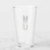 Een schattige hond Border Collie Glas (Achterkant)