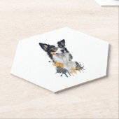Een schattige hond Border Collie Kartonnen Onderzetters (Schuin)