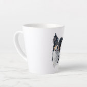 Een schattige hond Border Collie Latte Mok (Linkerhoek)