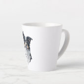 Een schattige hond Border Collie Latte Mok (Rechterhoek)
