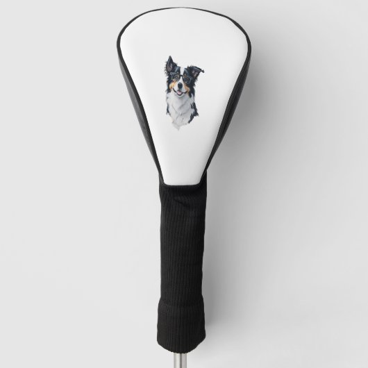 Een schattige hond Border Collie [RB#10008] Golfheadcover (Voorkant)