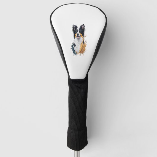 Een schattige hond Border Collie [RB#10009] Golfheadcover (Voorkant)