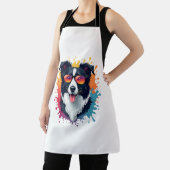 Een schattige hond Border Collie [RB#10009] Schort (Insitu)