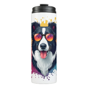Een schattige hond Border Collie [RB#10009]  Thermosbeker