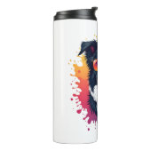 Een schattige hond Border Collie [RB#10009] Thermosbeker (Gedraaid links)