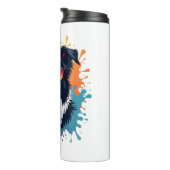 Een schattige hond Border Collie [RB#10009] Thermosbeker (Geroteerd rechts)