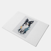 Een schattige hond Border Collie [RB#10011] Deurmat (Schuin)