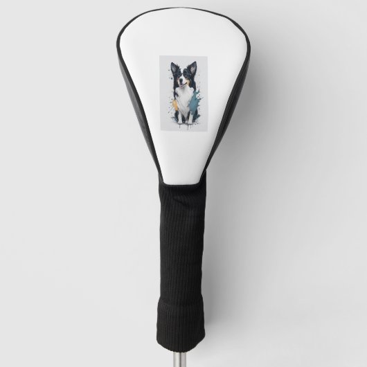 Een schattige hond Border Collie [RB#10011] Golfheadcover (Voorkant)