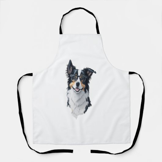 Een schattige hond Border Collie Schort (Voorkant)