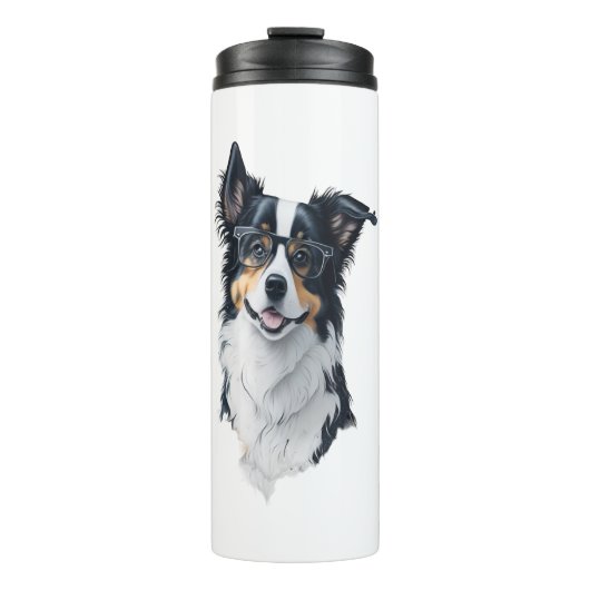 Een schattige hond Border Collie Thermosbeker (Voorkant)