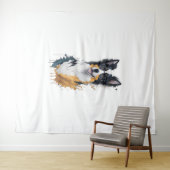 Een schattige hond Border Collie Wandkleed (In Situ (horizontaal))