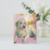 Een schattige hond briefkaart (Staand voorkant)