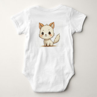 Een schattige hond en babykleding romper