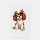 Een schattige hond King Charles Spaniel Acryl Bord (Hoek)