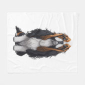 Een schattige hond koning Charles Spaniel Fleece Deken (Voorkant (Horizontaal))