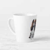 Een schattige hond koning Charles Spaniel Latte Mok (Linkerhoek)