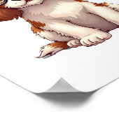 Een schattige hond koning Charles Spaniel Poster (Hoek)