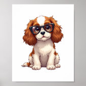 Een schattige hond koning Charles Spaniel Poster (Voorkant)