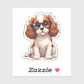 Een schattige hond koning Charles Spaniel Sticker (Vel)