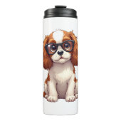 Een schattige hond koning Charles Spaniel Thermosbeker (Voorkant)