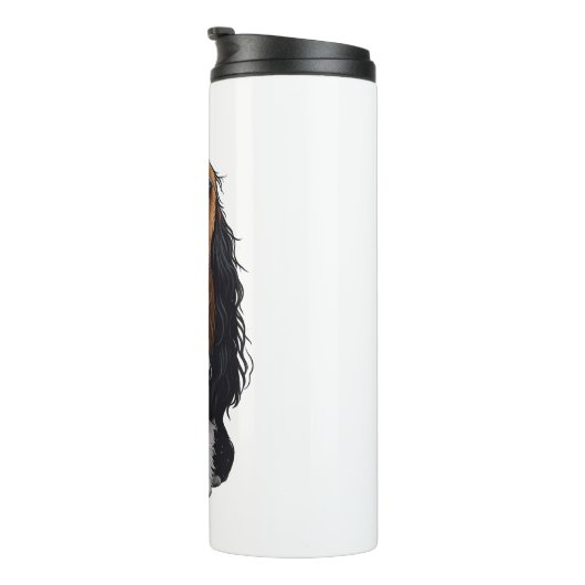 Een schattige hond koning Charles Spaniel Thermosbeker (Geroteerd rechts)