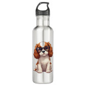 Een schattige hond koning Charles Spaniel Waterfles (Voorkant)