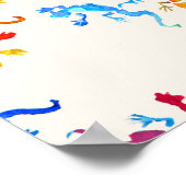 Een schattige illustratie van de natuur van gekko' poster (Hoek)