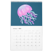 Een schattige kalender gevuld met gelukkige karakt (Jan 2026)